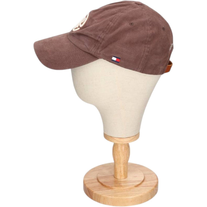 00'S Tommy Hilfiger 6-Panel Baseball Cap, One Size Fits Most cotton brown type Vintage Second Hand