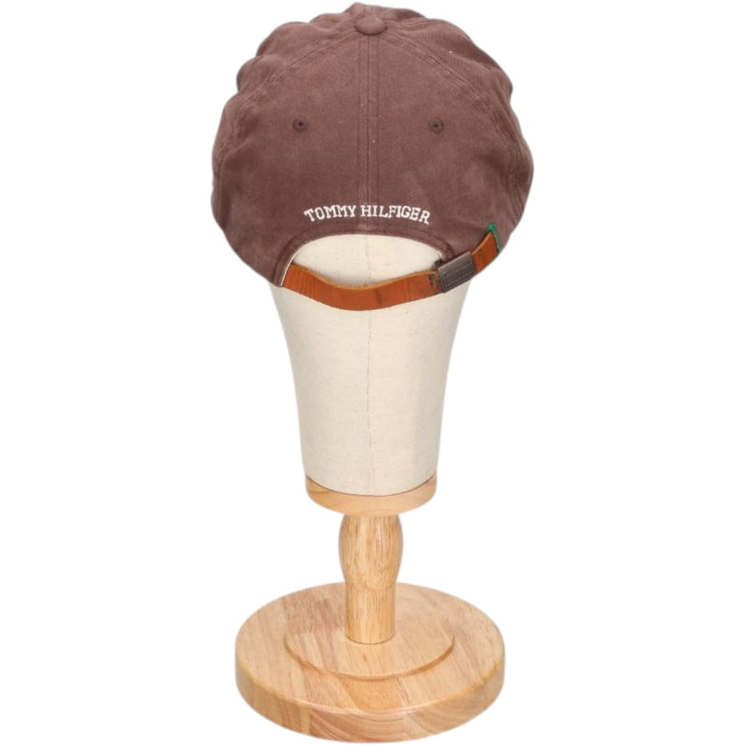 00'S Tommy Hilfiger 6-Panel Baseball Cap, One Size Fits Most cotton brown type Vintage Second Hand