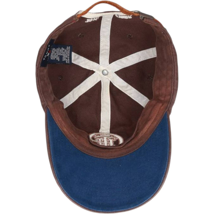00'S Tommy Hilfiger 6-Panel Baseball Cap, One Size Fits Most cotton brown type Vintage Second Hand