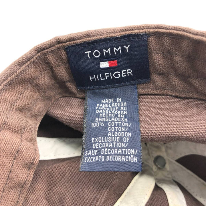 00'S Tommy Hilfiger 6-Panel Baseball Cap, One Size Fits Most cotton brown type Vintage Second Hand