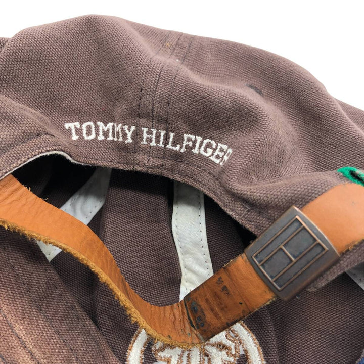 00'S Tommy Hilfiger 6-Panel Baseball Cap, One Size Fits Most cotton brown type Vintage Second Hand