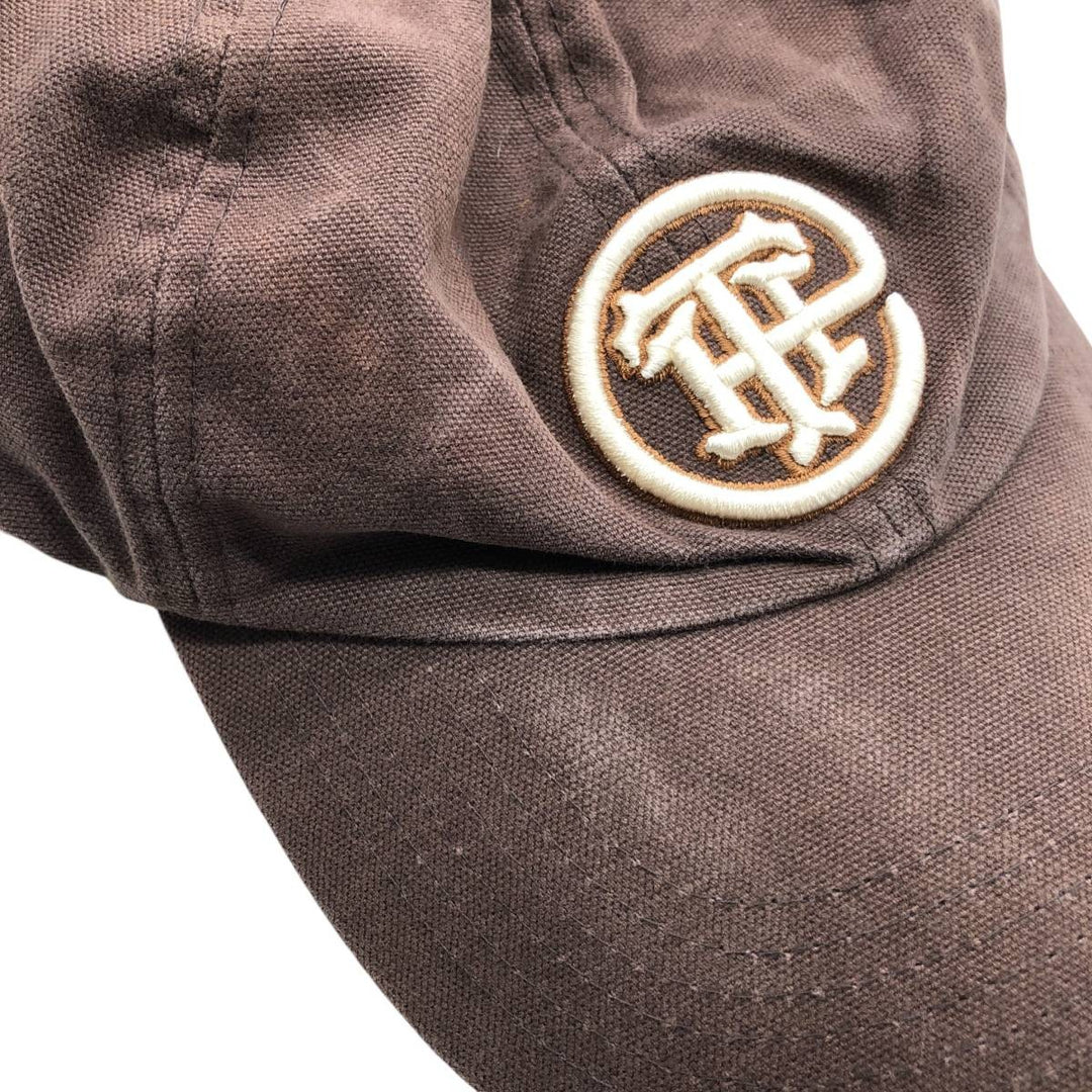 00'S Tommy Hilfiger 6-Panel Baseball Cap, One Size Fits Most cotton brown type Vintage Second Hand