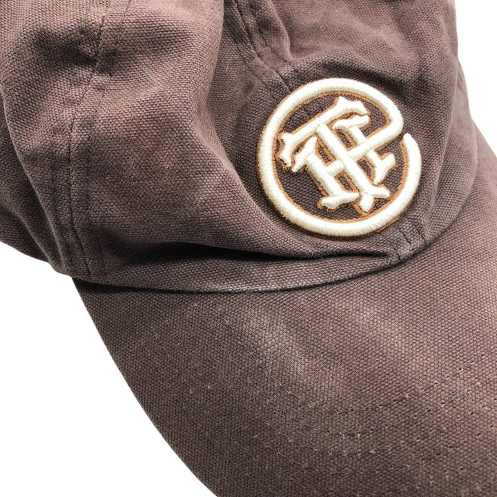 00'S Tommy Hilfiger 6-Panel Baseball Cap, One Size Fits Most cotton brown type Vintage Second Hand