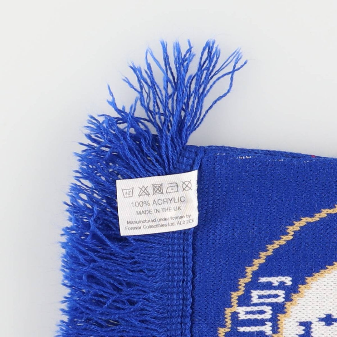 Premier League Chelsea FC Border Pattern Soccer Acrylic Scarf, Made in the UK acrylic blue type Vintage Second Hand