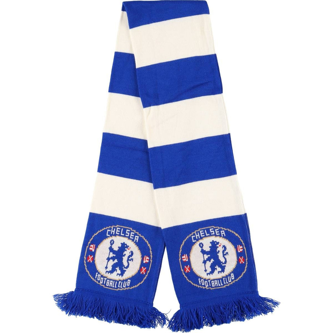 Premier League Chelsea FC Border Pattern Soccer Acrylic Scarf, Made in the UK acrylic blue type Vintage Second Hand
