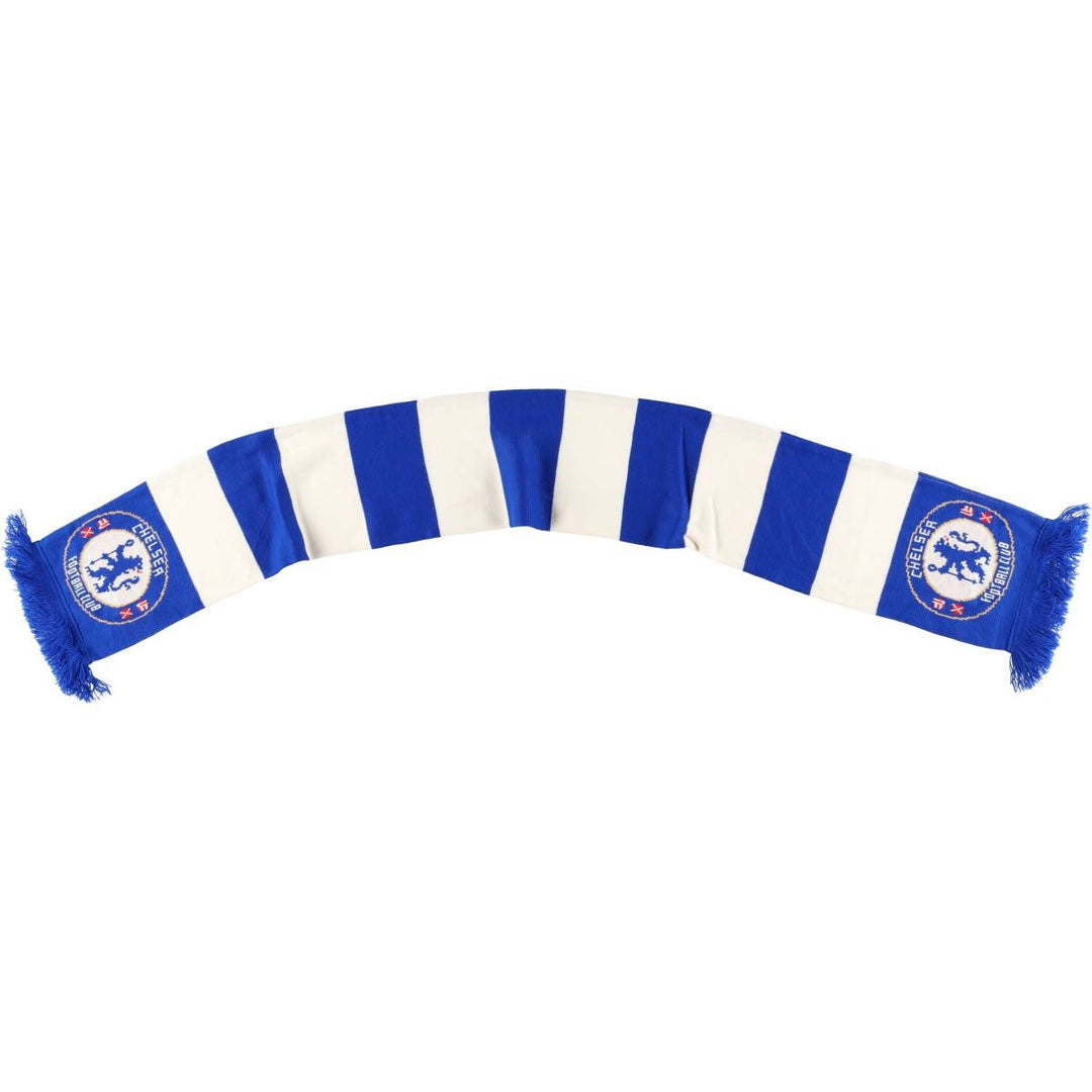 Premier League Chelsea FC Border Pattern Soccer Acrylic Scarf, Made in the UK acrylic blue type Vintage Second Hand