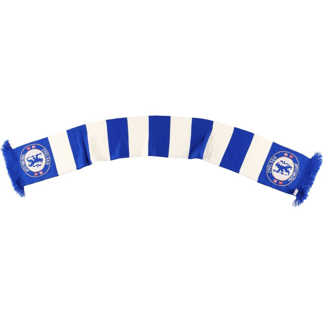 Premier League Chelsea FC Border Pattern Soccer Acrylic Scarf, Made in the UK acrylic blue type Vintage Second Hand