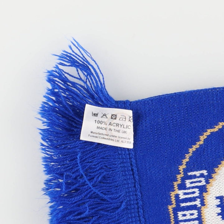Premier League Chelsea FC Border Pattern Soccer Acrylic Scarf, Made in the UK acrylic blue type Vintage Second Hand