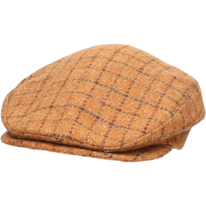 Vintage 1980s-1990'S Eddie Bauer Harris Tweed Check Pattern 2-Way Wool Hunting Cap, One Size Fits All unclear brown type Vintage Second Hand