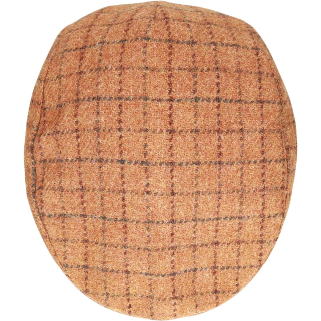 Vintage 1980s-1990'S Eddie Bauer Harris Tweed Check Pattern 2-Way Wool Hunting Cap, One Size Fits All unclear brown type Vintage Second Hand