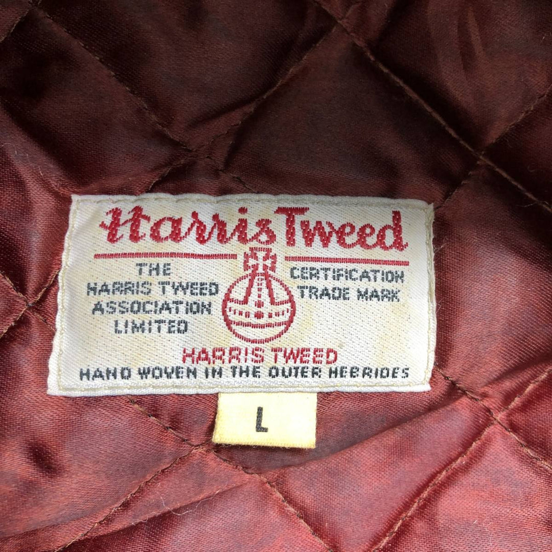 Vintage 1980s-1990'S Eddie Bauer Harris Tweed Check Pattern 2-Way Wool Hunting Cap, One Size Fits All unclear brown type Vintage Second Hand