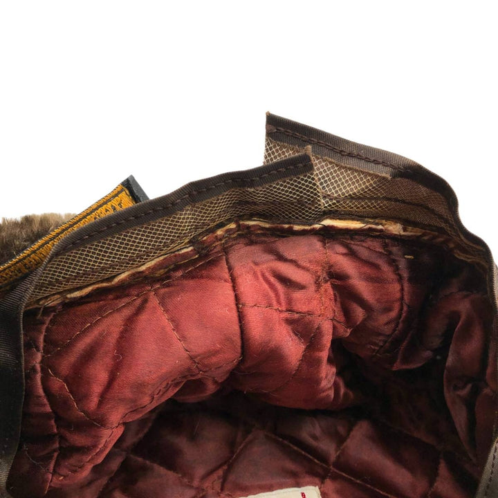 Vintage 1980s-1990'S Eddie Bauer Harris Tweed Check Pattern 2-Way Wool Hunting Cap, One Size Fits All unclear brown type Vintage Second Hand