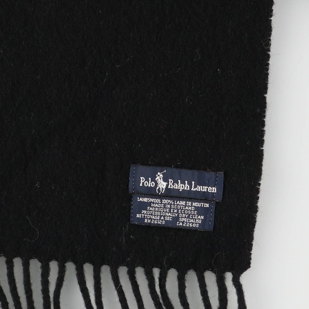 Ralph Lauren Polo Ralph Lauren wool scarf Lamb wool black type Vintage Second Hand