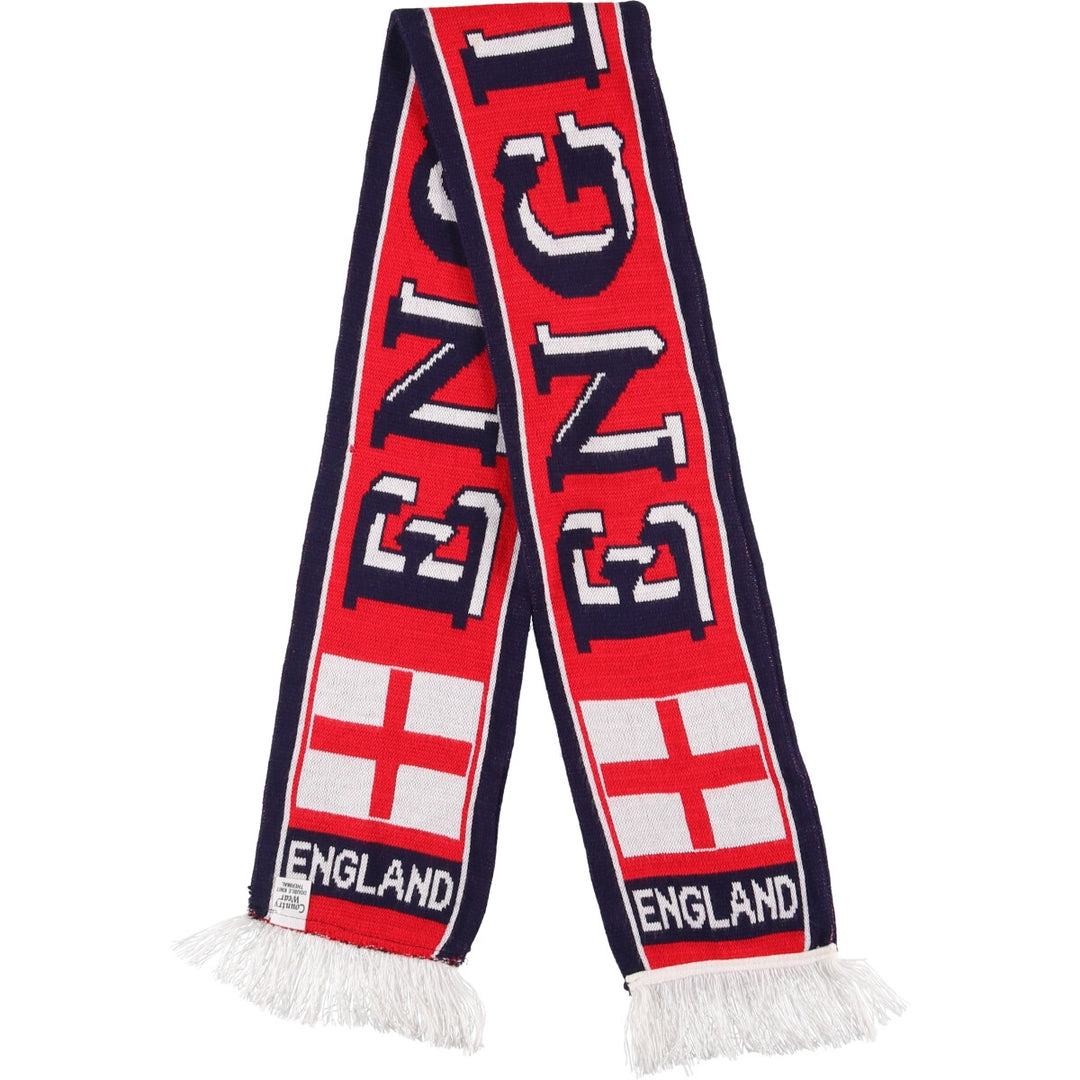 COUNTRY WEAR ENGLAND England National Team Soccer Acrylic Scarf Made in the UK acrylic navy blue type Vintage Second Hand