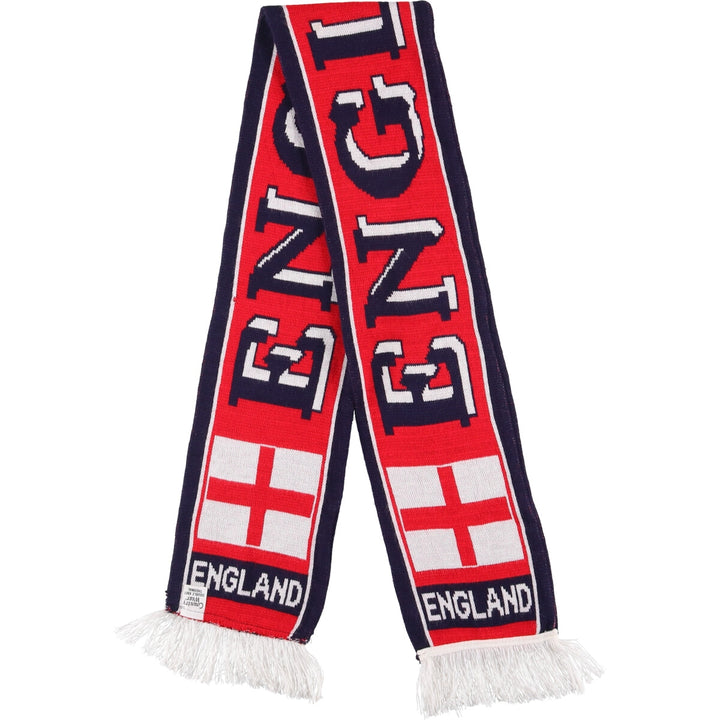 COUNTRY WEAR ENGLAND England National Team Soccer Acrylic Scarf Made in the UK acrylic navy blue type Vintage Second Hand