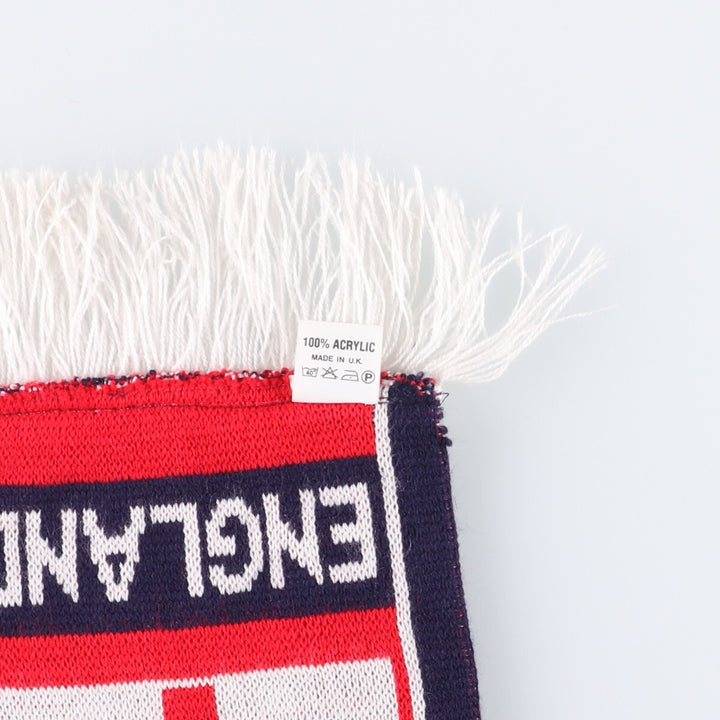 COUNTRY WEAR ENGLAND England National Team Soccer Acrylic Scarf Made in the UK acrylic navy blue type Vintage Second Hand