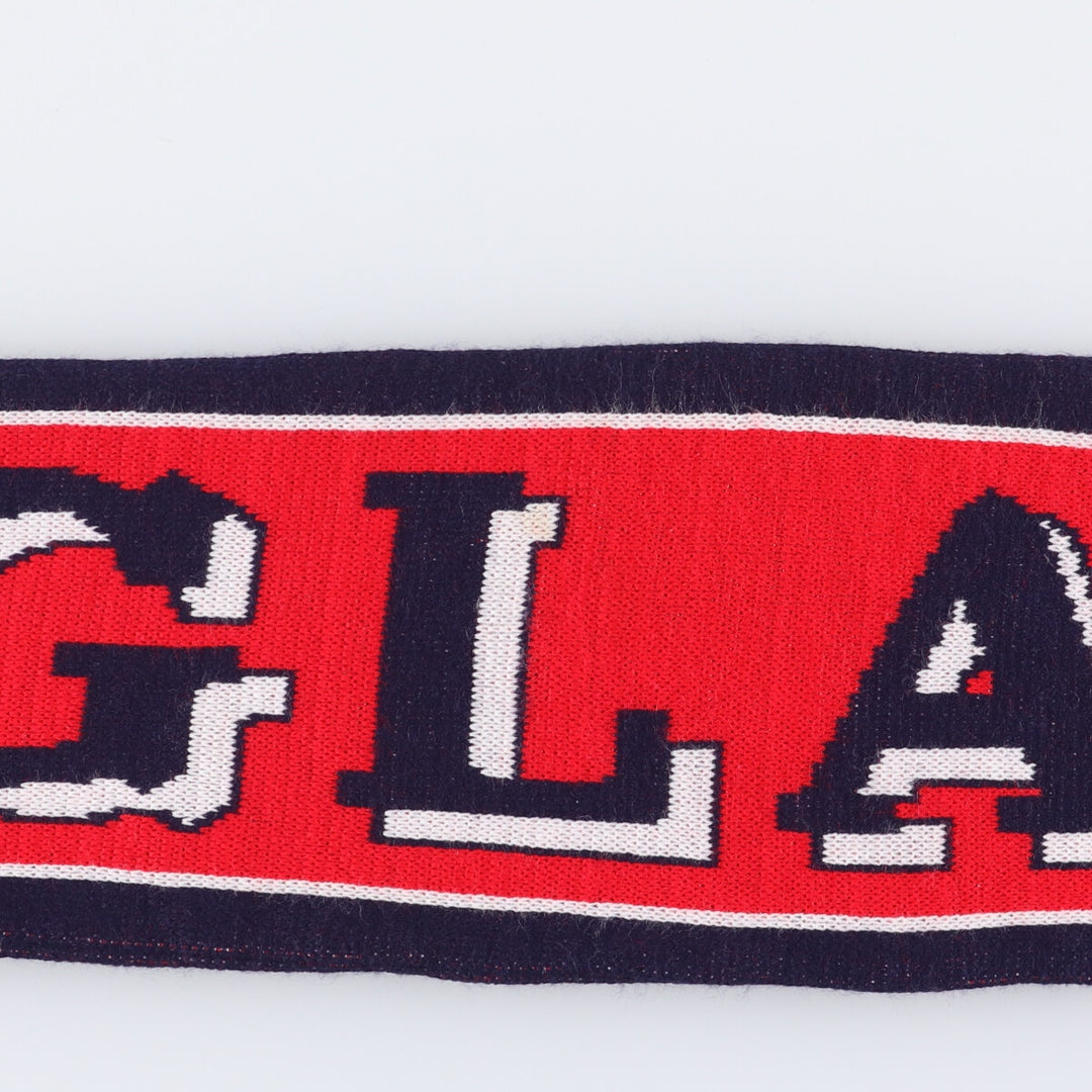 COUNTRY WEAR ENGLAND England National Team Soccer Acrylic Scarf Made in the UK acrylic navy blue type Vintage Second Hand