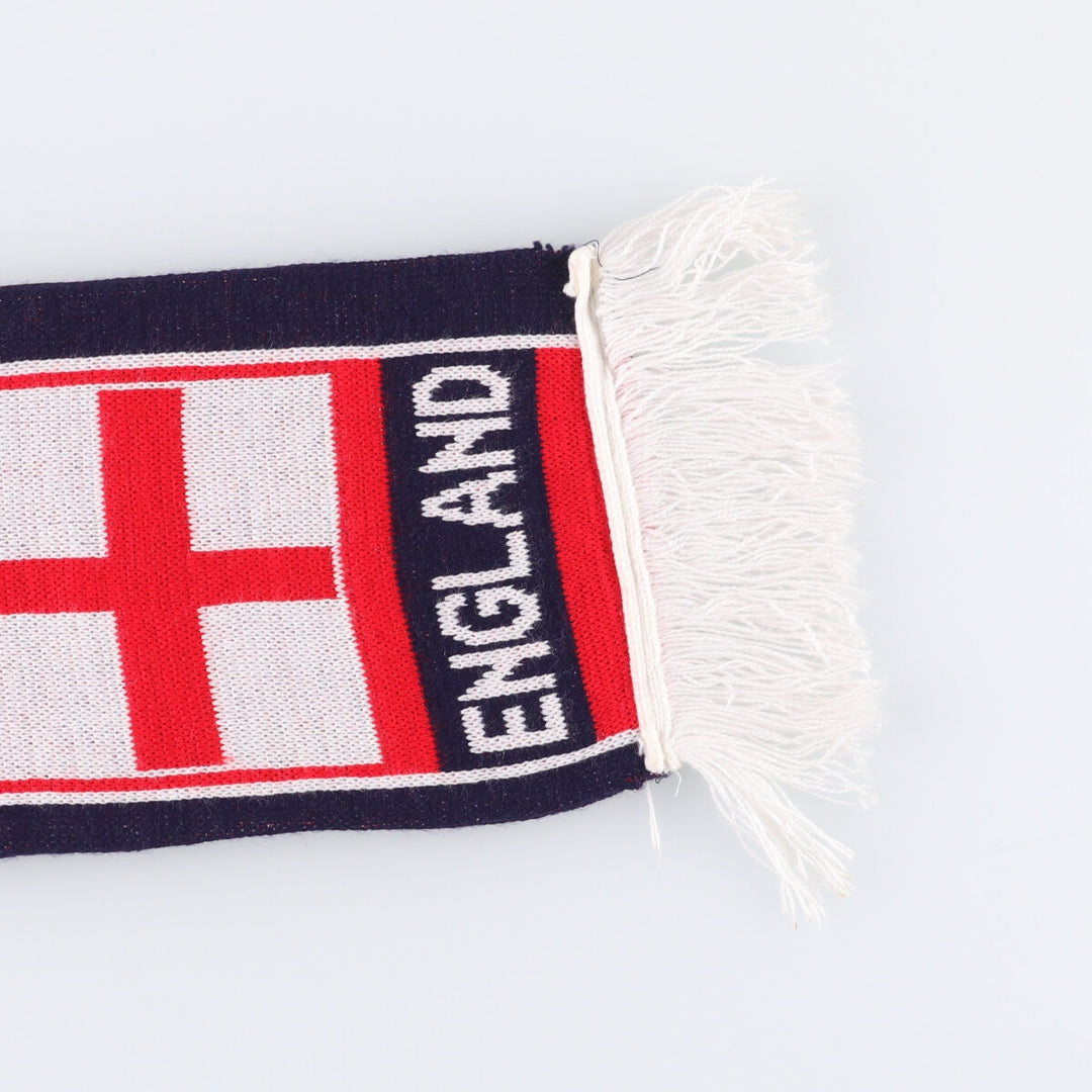 COUNTRY WEAR ENGLAND England National Team Soccer Acrylic Scarf Made in the UK acrylic navy blue type Vintage Second Hand