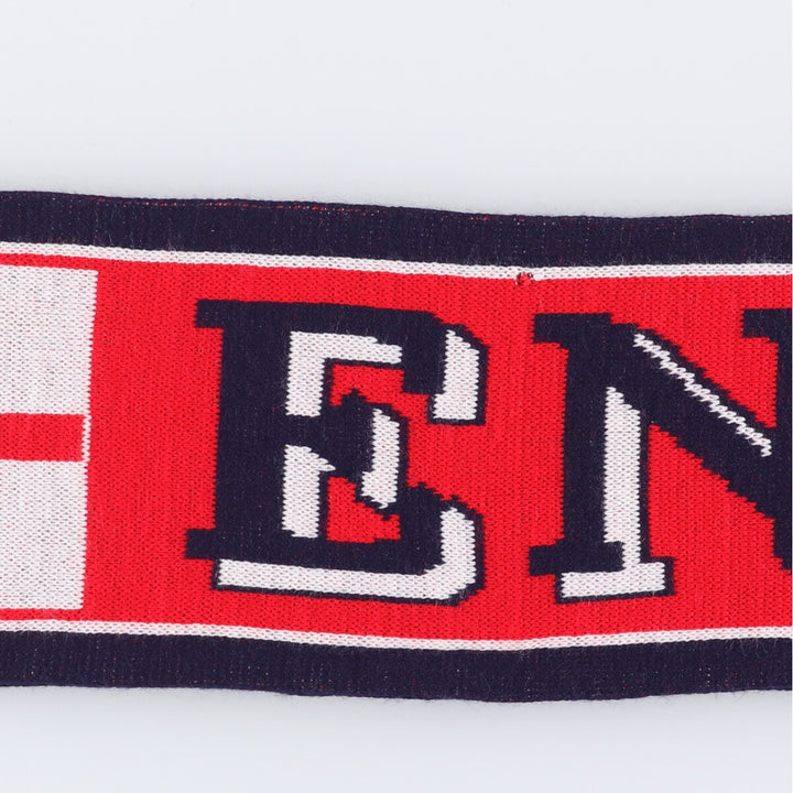 COUNTRY WEAR ENGLAND England National Team Soccer Acrylic Scarf Made in the UK acrylic navy blue type Vintage Second Hand