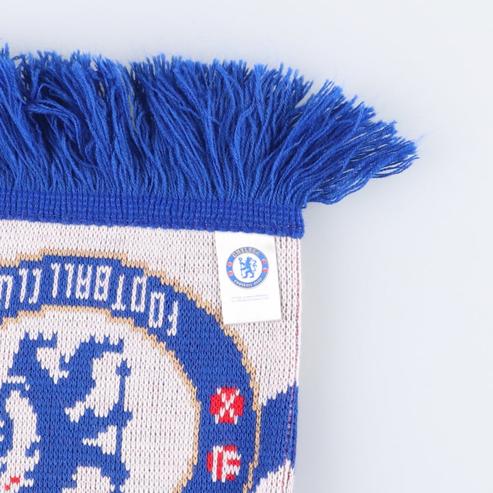 Premier League Chelsea FC Soccer Acrylic Scarf, Made in the UK acrylic blue type Vintage Second Hand