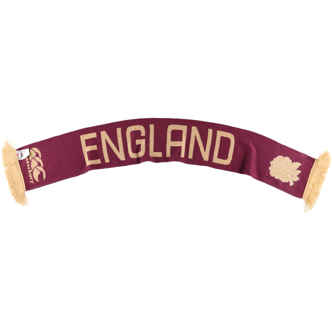 Canterbury England Rugby Acrylic Scarf, Made in the UK acrylic purple type Vintage Second Hand