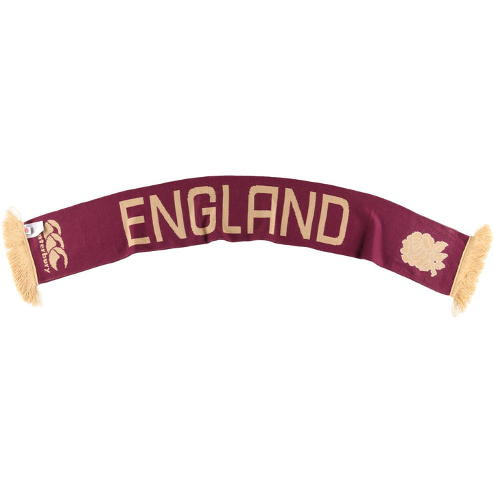 Canterbury England Rugby Acrylic Scarf, Made in the UK acrylic purple type Vintage Second Hand