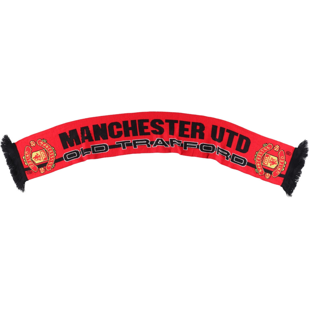 Premier League Manchester United FC Soccer Acrylic Scarf, Made in the UK acrylic red type Vintage Second Hand