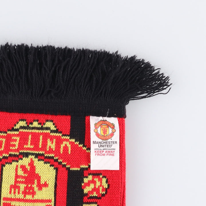 Premier League Manchester United FC Soccer Acrylic Scarf, Made in the UK acrylic red type Vintage Second Hand
