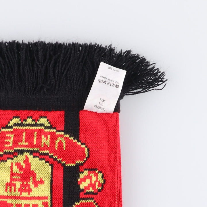 Premier League Manchester United FC Soccer Acrylic Scarf, Made in the UK acrylic red type Vintage Second Hand