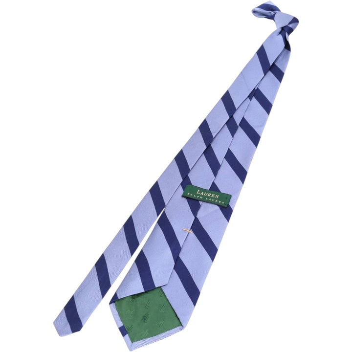 Ralph Lauren Lauren Stripe Pattern Tie Made in USA silk blue type Vintage Second Hand