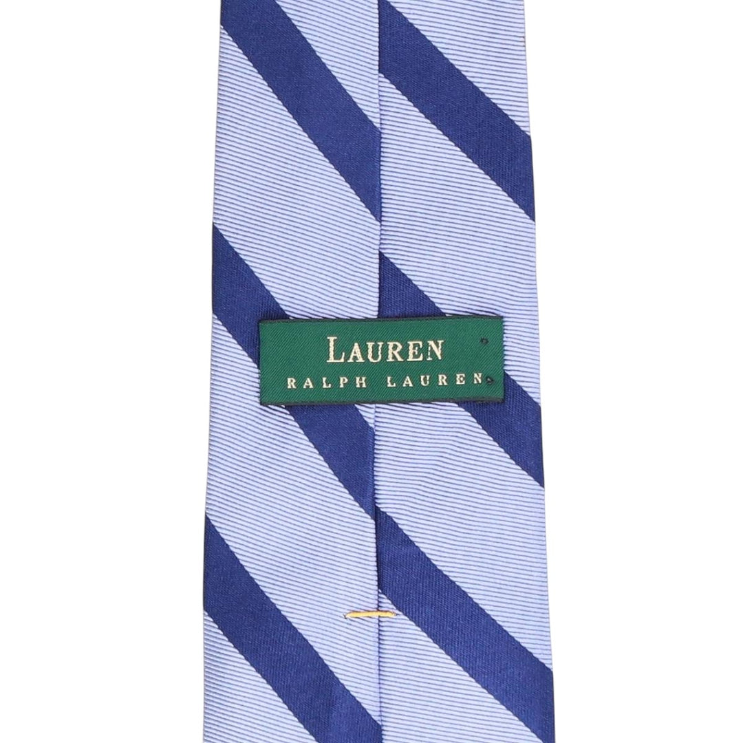 Ralph Lauren Lauren Stripe Pattern Tie Made in USA silk blue type Vintage Second Hand