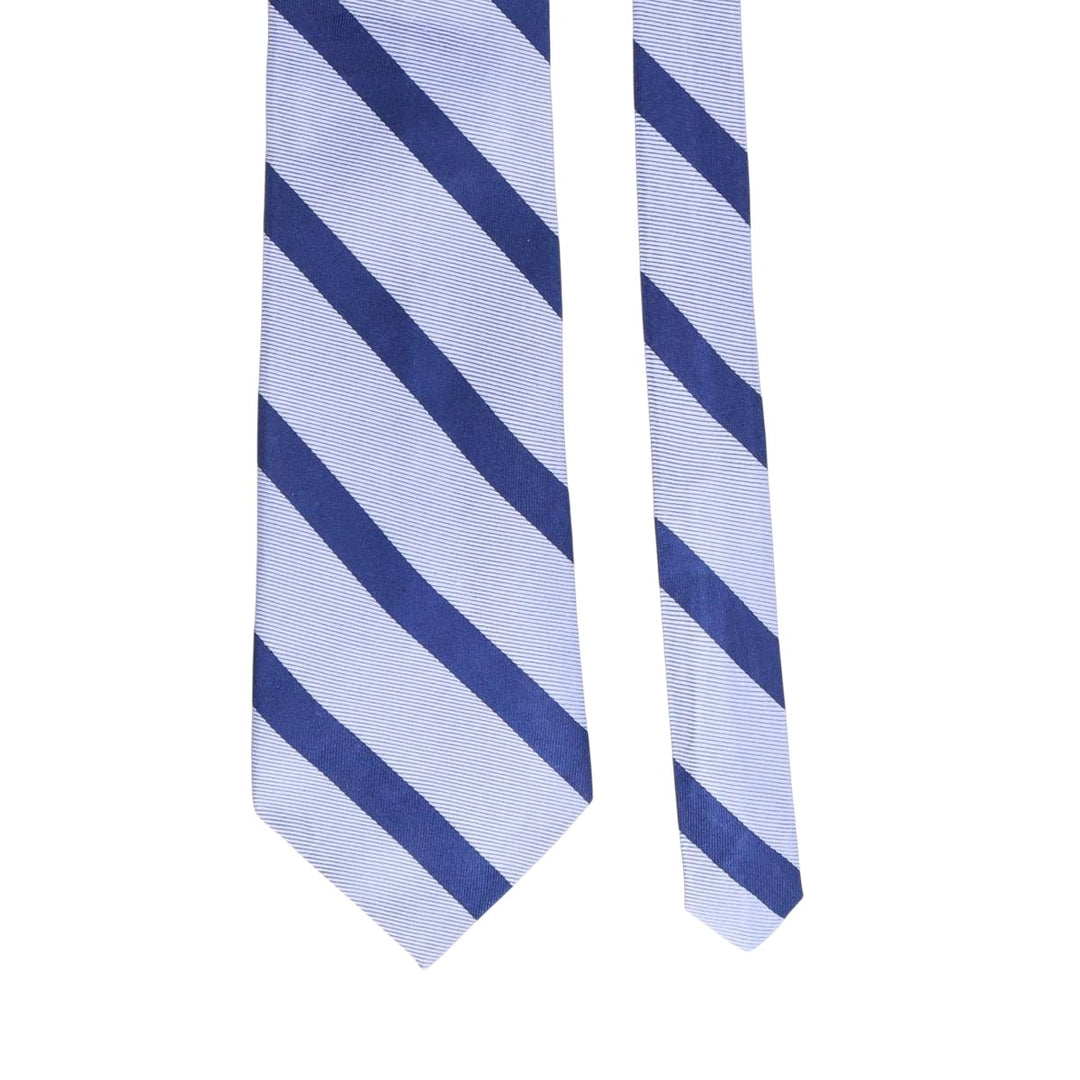 Ralph Lauren Lauren Stripe Pattern Tie Made in USA silk blue type Vintage Second Hand