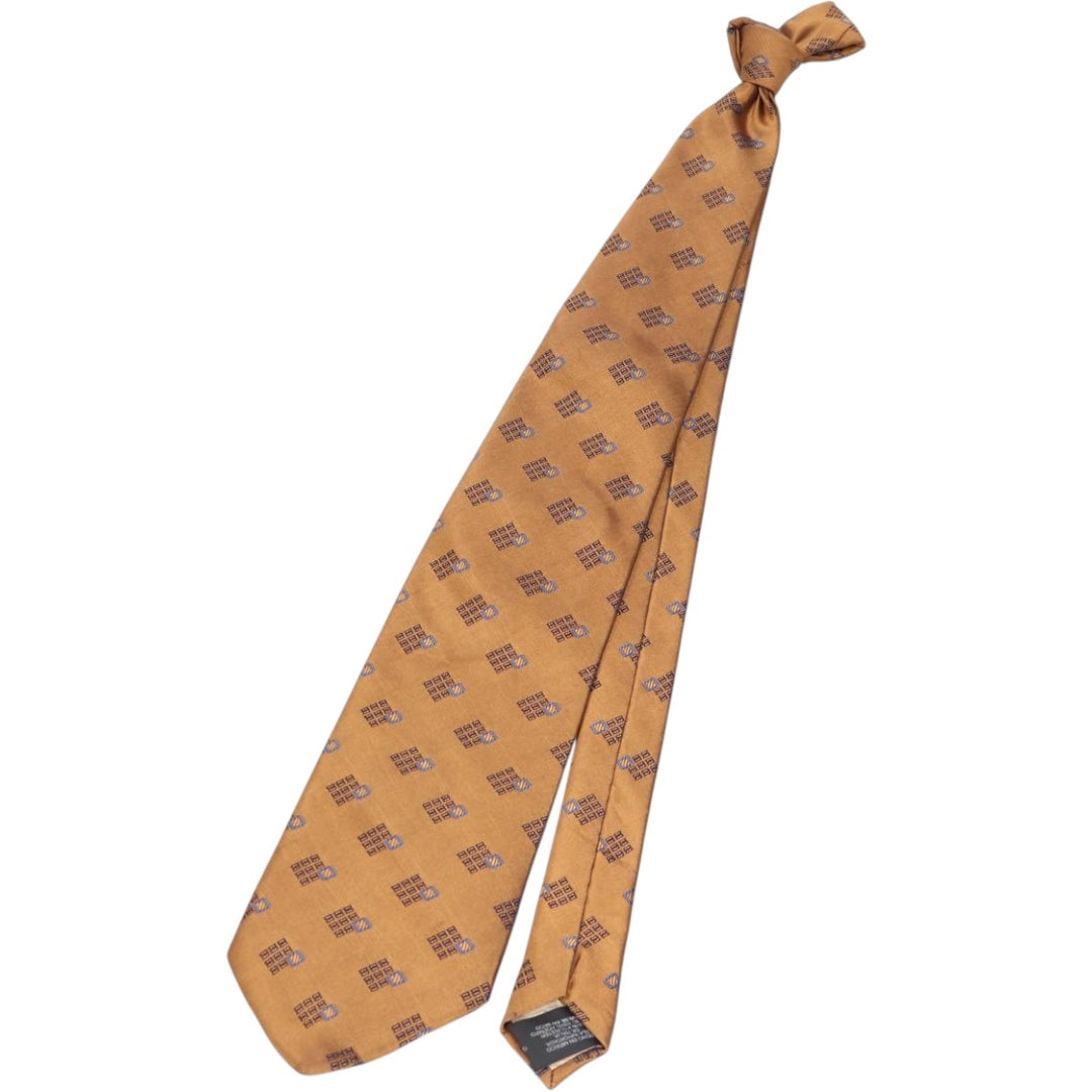 Yves Saint Laurent POUR HOMME all-over print tie polyester brown type Vintage Second Hand