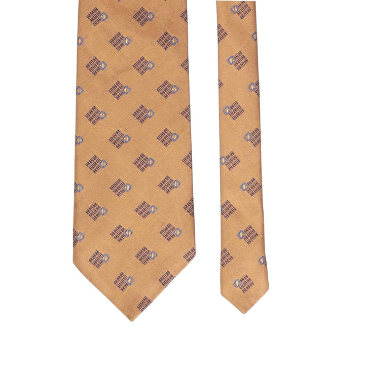 Yves Saint Laurent POUR HOMME all-over print tie polyester brown type Vintage Second Hand