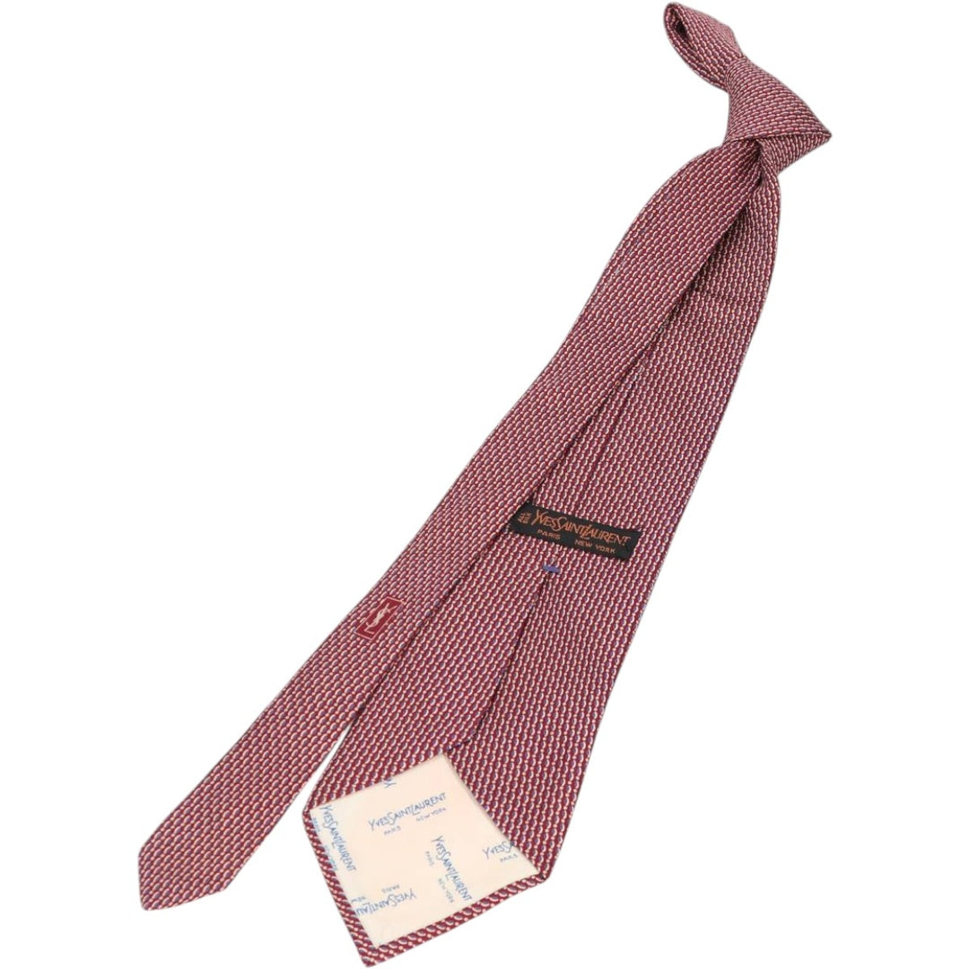 Yves Saint Laurent all-over print tie silk red type Vintage Second Hand