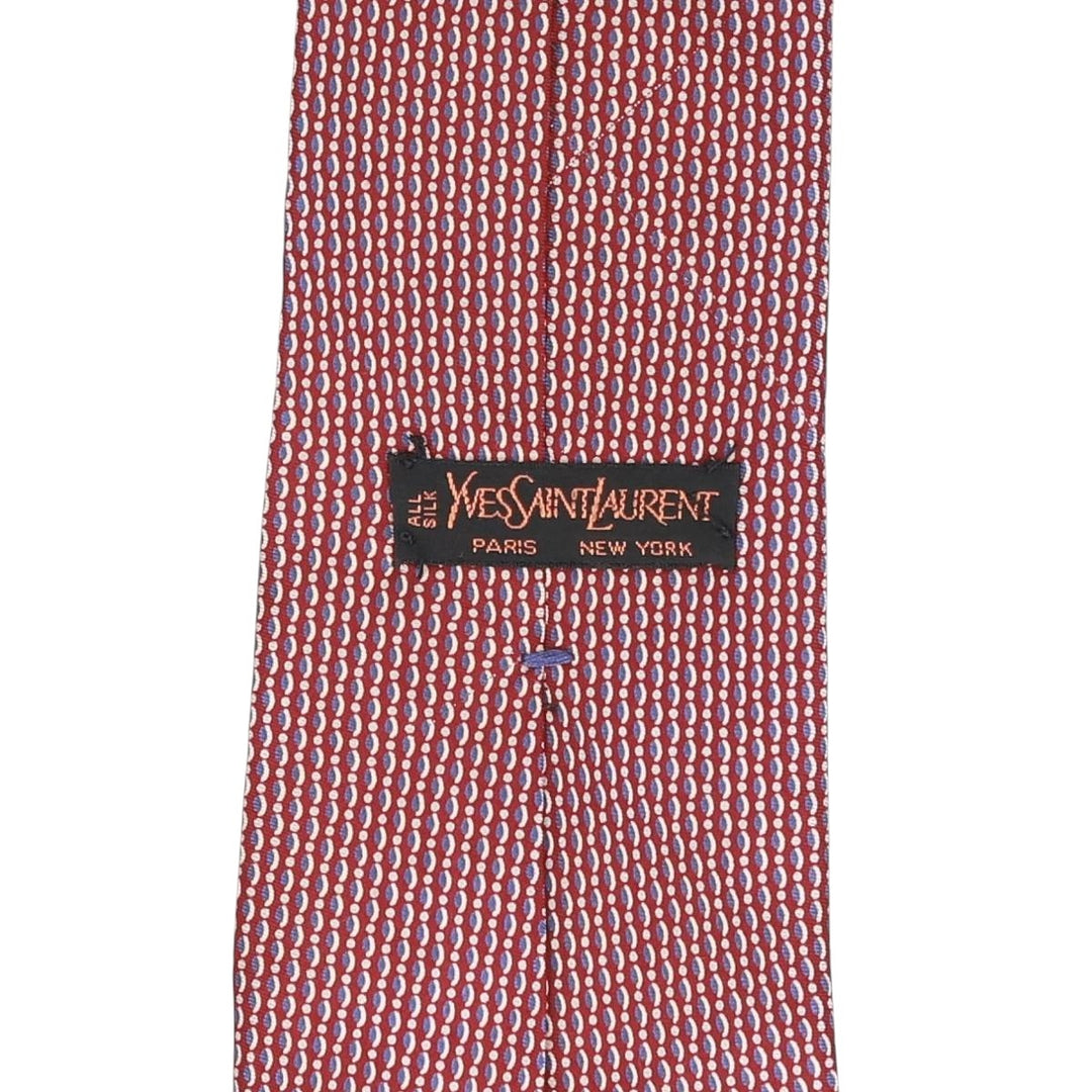 Yves Saint Laurent all-over print tie silk red type Vintage Second Hand