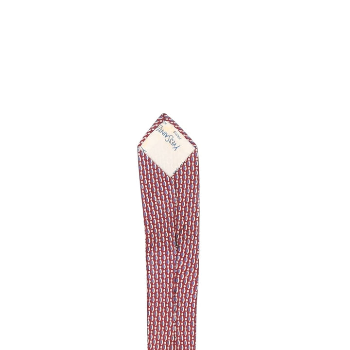Yves Saint Laurent all-over print tie silk red type Vintage Second Hand