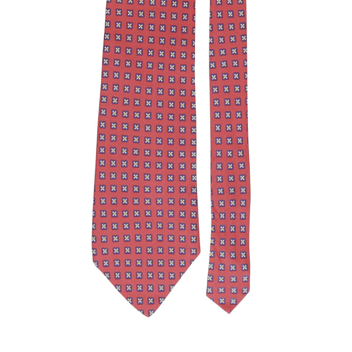 Ralph Lauren floral necktie, made in the USA silk red type Vintage Second Hand