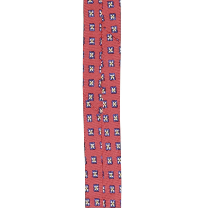 Ralph Lauren floral necktie, made in the USA silk red type Vintage Second Hand