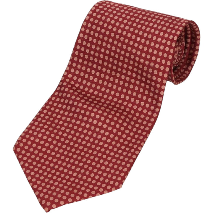 Burberry's London Dot Pattern Tie, Made in USA silk red type Vintage Second Hand