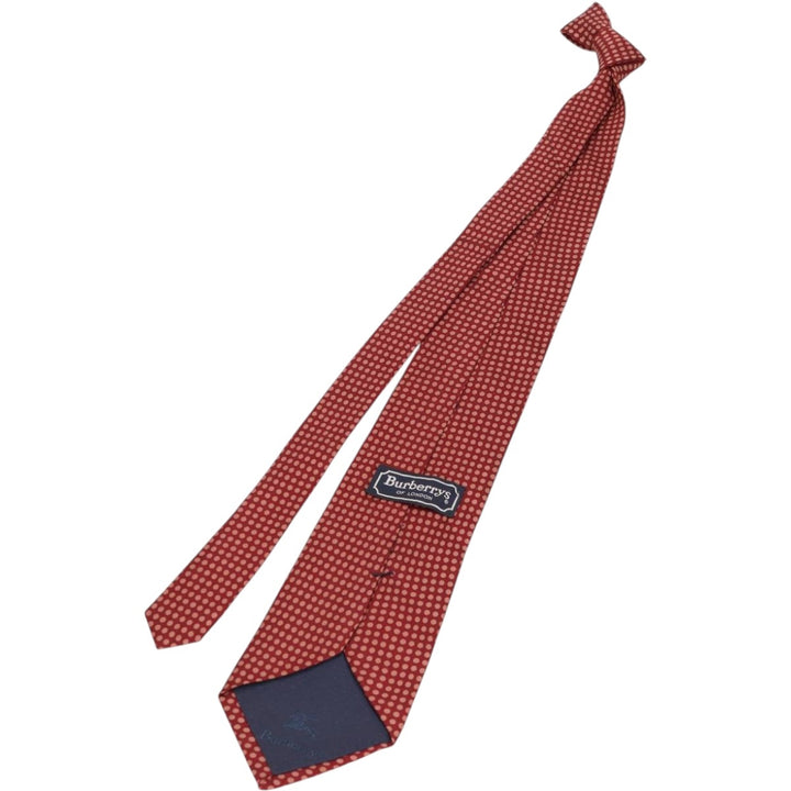 Burberry's London Dot Pattern Tie, Made in USA silk red type Vintage Second Hand