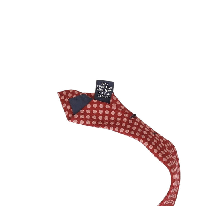 Burberry's London Dot Pattern Tie, Made in USA silk red type Vintage Second Hand