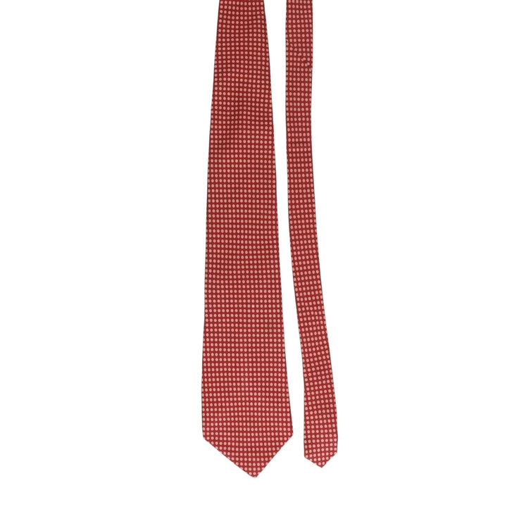 Burberry's London Dot Pattern Tie, Made in USA silk red type Vintage Second Hand