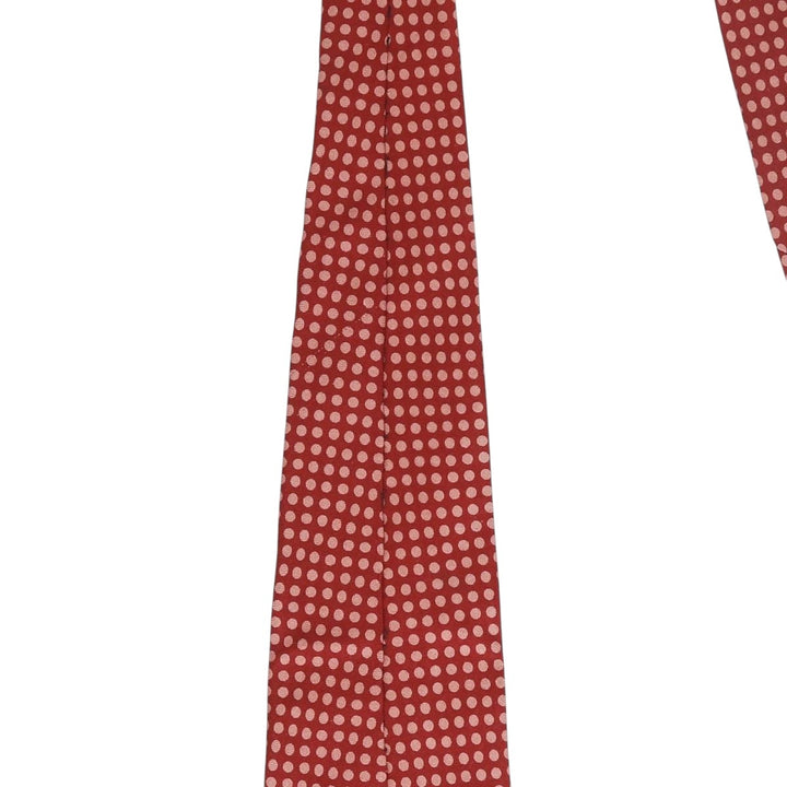 Burberry's London Dot Pattern Tie, Made in USA silk red type Vintage Second Hand