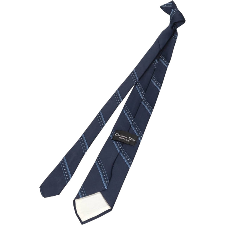 Christian Dior MONSIEUR Tie Made in Canada polyester navy blue type Vintage Second Hand