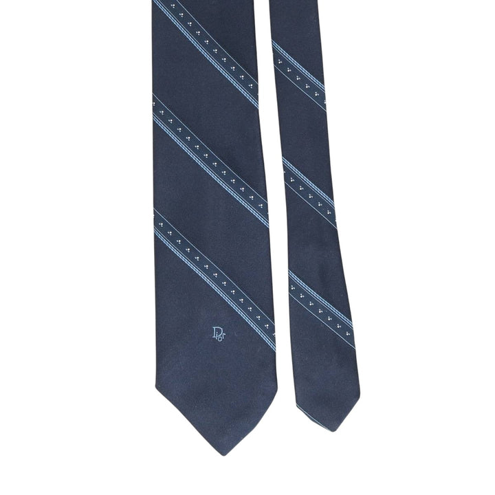 Christian Dior MONSIEUR Tie Made in Canada polyester navy blue type Vintage Second Hand