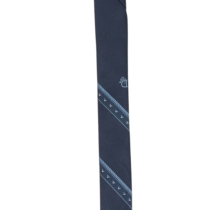 Christian Dior MONSIEUR Tie Made in Canada polyester navy blue type Vintage Second Hand
