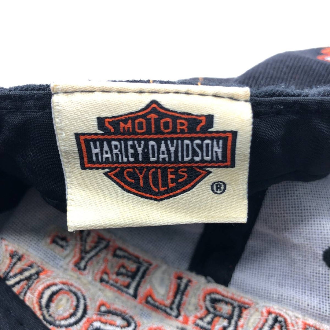 Harley-Davidson 6-Panel Baseball Cap, One Size Fits Most cotton black type Vintage Second Hand