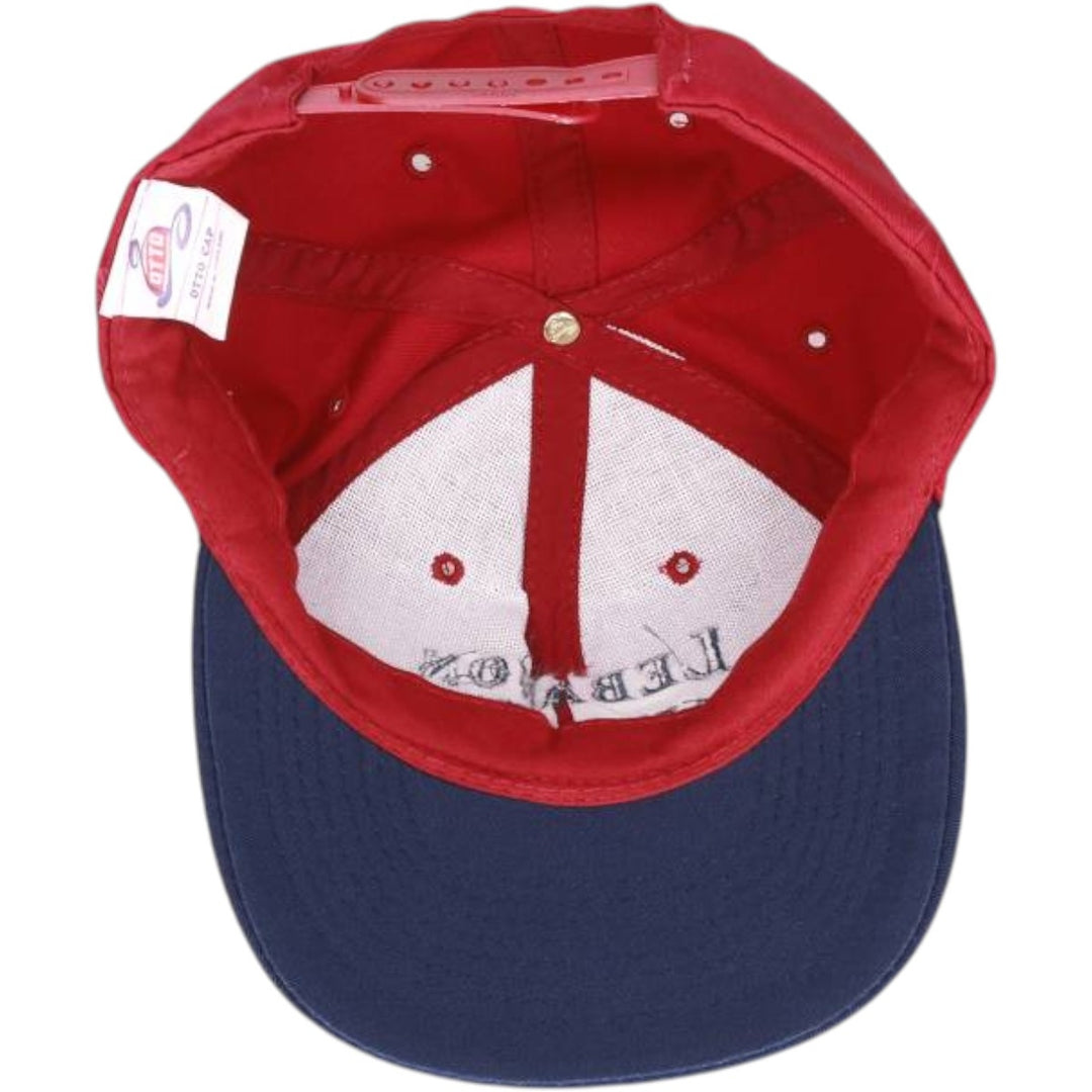 Vintage 90'S OTTO Advertising Two-Tone 6-Panel Cap, One Size Fits Most polyester bordeaux Vintage Second Hand