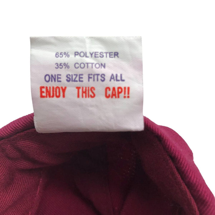 Vintage 90'S OTTO Advertising Two-Tone 6-Panel Cap, One Size Fits Most polyester bordeaux Vintage Second Hand